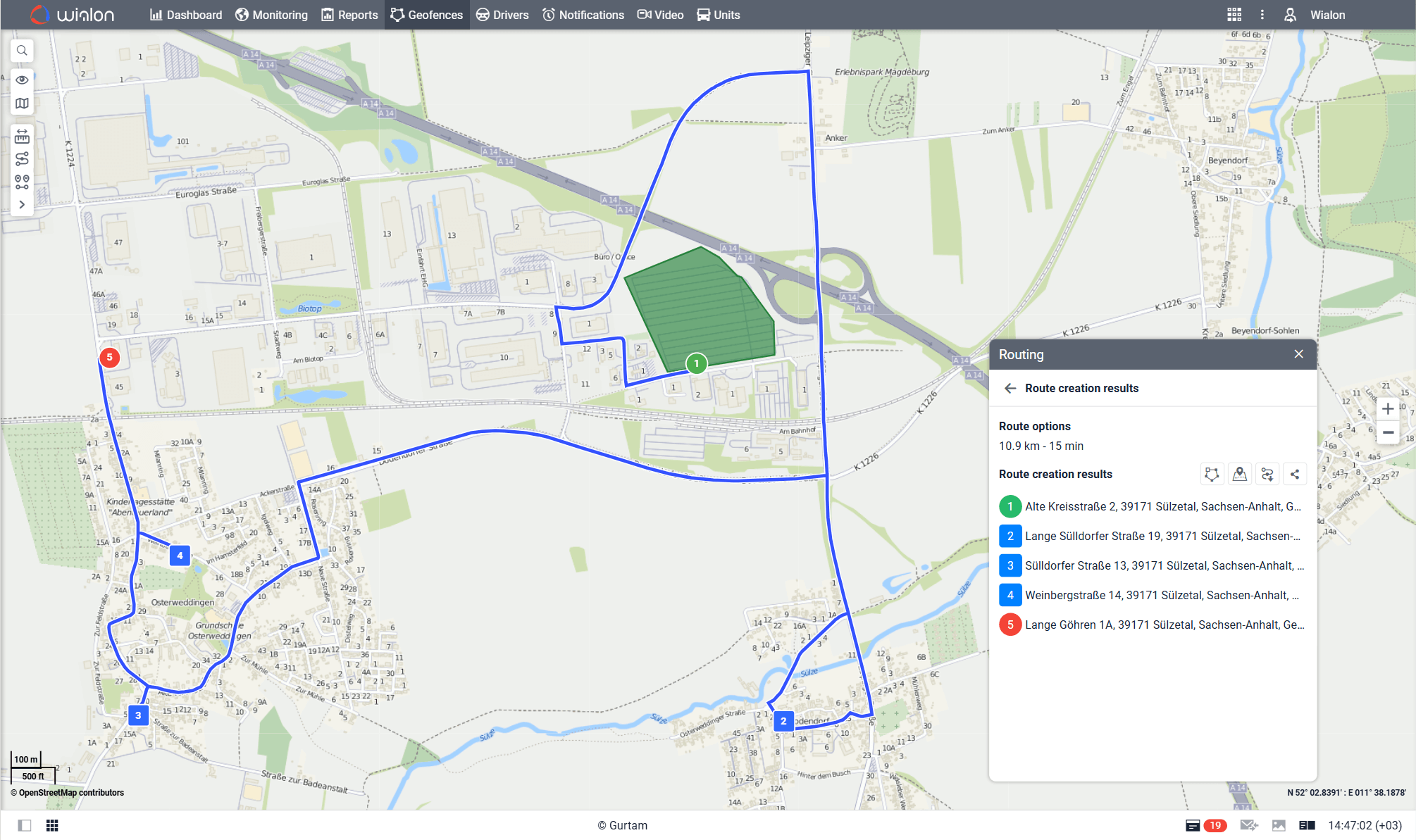 Route optimisation